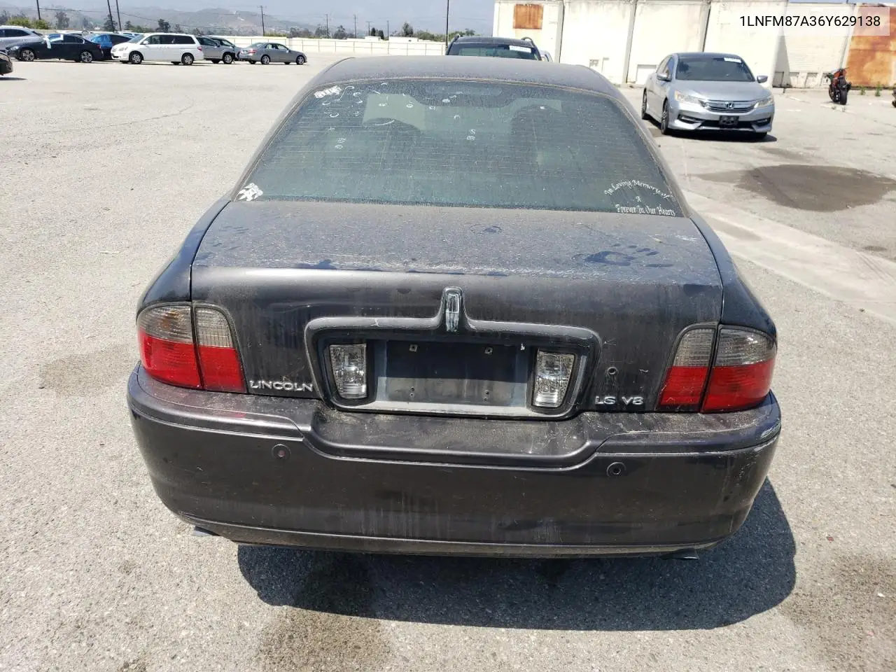 2006 Lincoln Ls VIN: 1LNFM87A36Y629138 Lot: 62052895