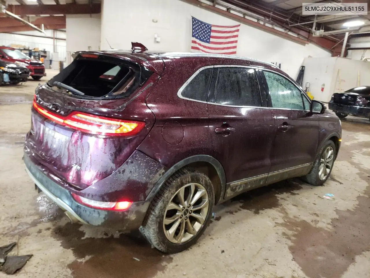 2017 Lincoln Mkc Select VIN: 5LMCJ2C9XHUL51155 Lot: 55499655