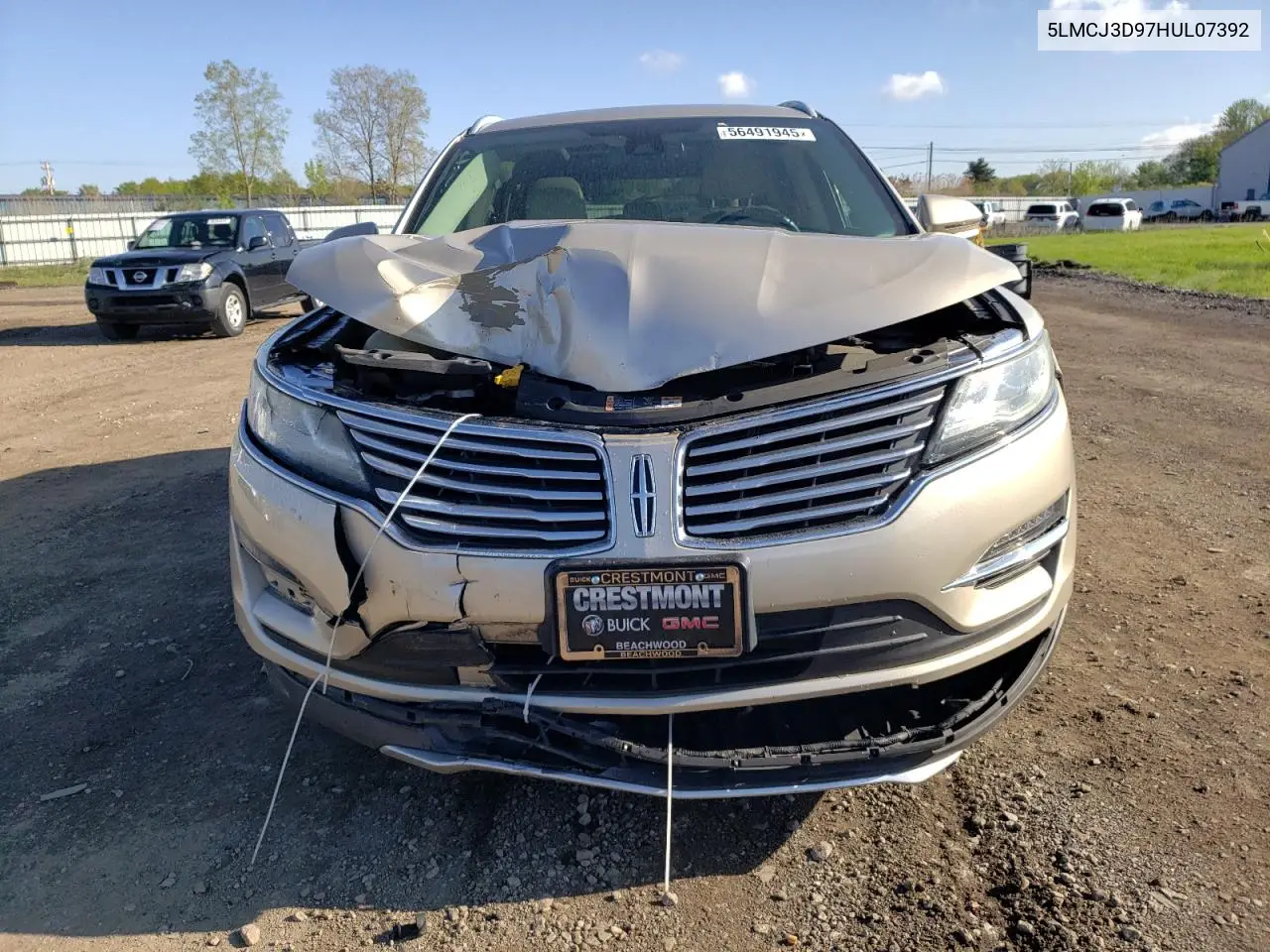 2017 Lincoln Mkc Reserve VIN: 5LMCJ3D97HUL07392 Lot: 56491945