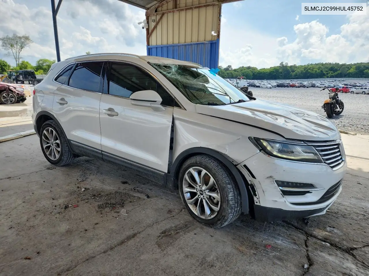 2017 Lincoln Mkc Select VIN: 5LMCJ2C99HUL45752 Lot: 58619965