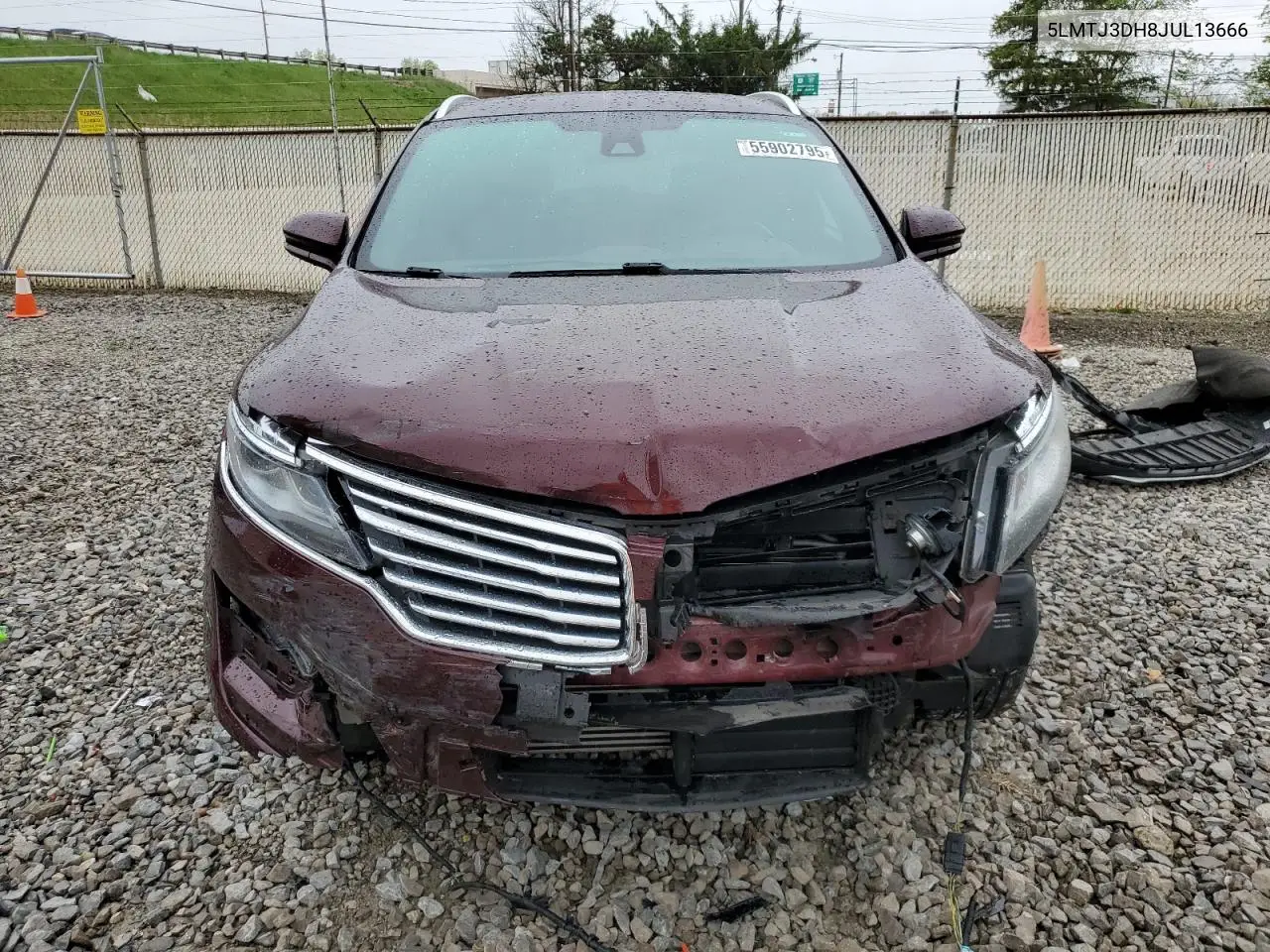 2018 Lincoln Mkc Reserve VIN: 5LMTJ3DH8JUL13666 Lot: 55902795