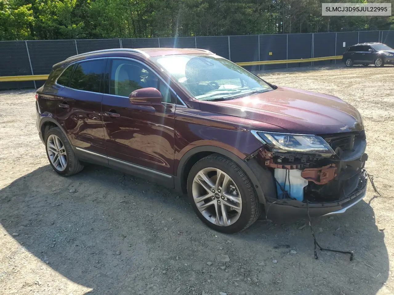 2018 Lincoln Mkc Reserve VIN: 5LMCJ3D95JUL22995 Lot: 55973495