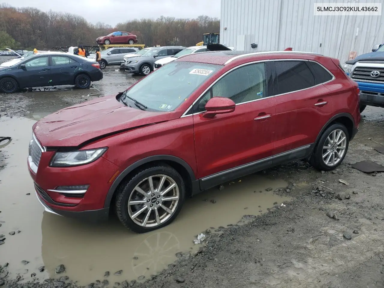 2019 Lincoln Mkc Reserve VIN: 5LMCJ3C92KUL43662 Lot: 52933255