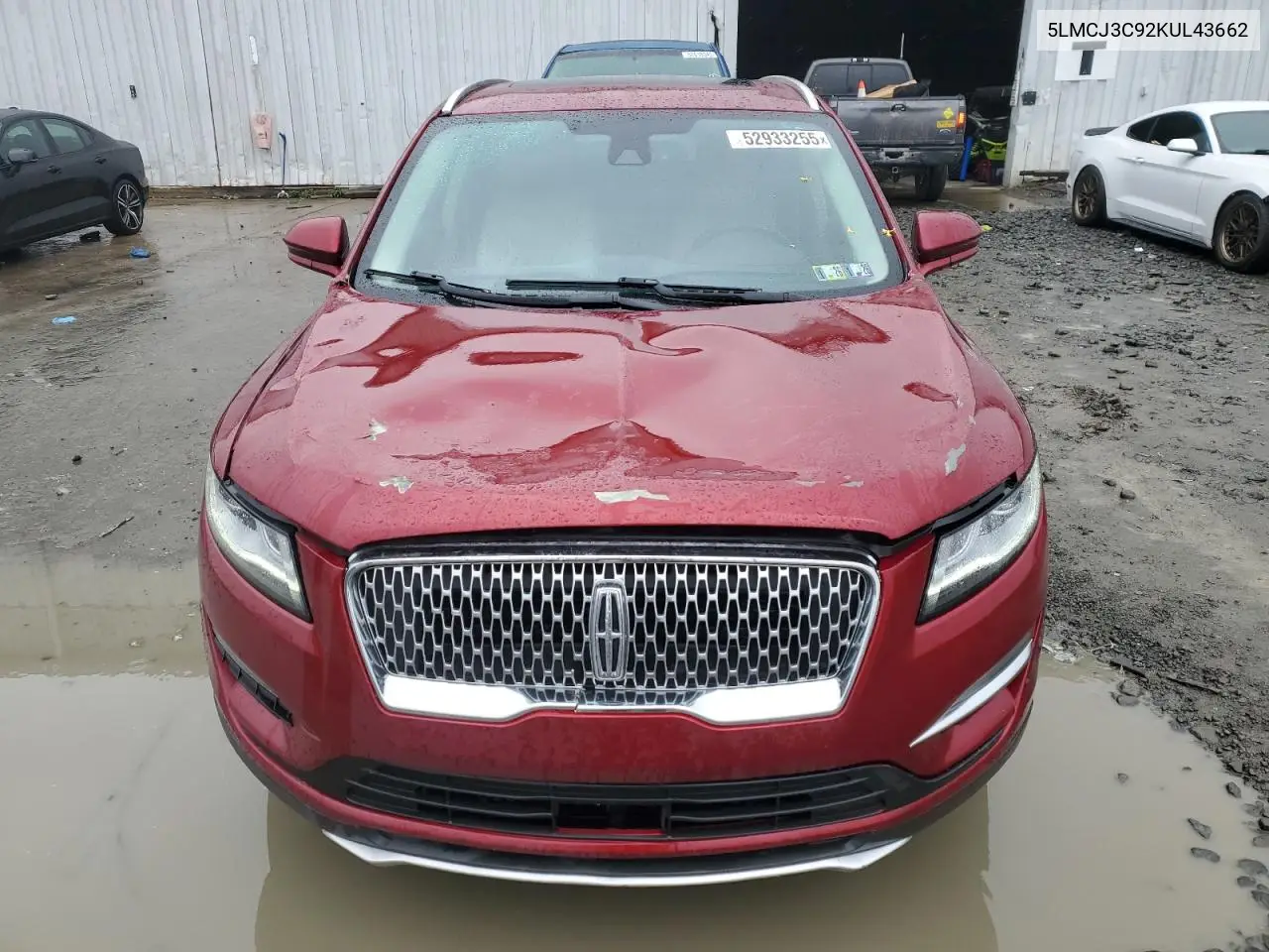 2019 Lincoln Mkc Reserve VIN: 5LMCJ3C92KUL43662 Lot: 52933255