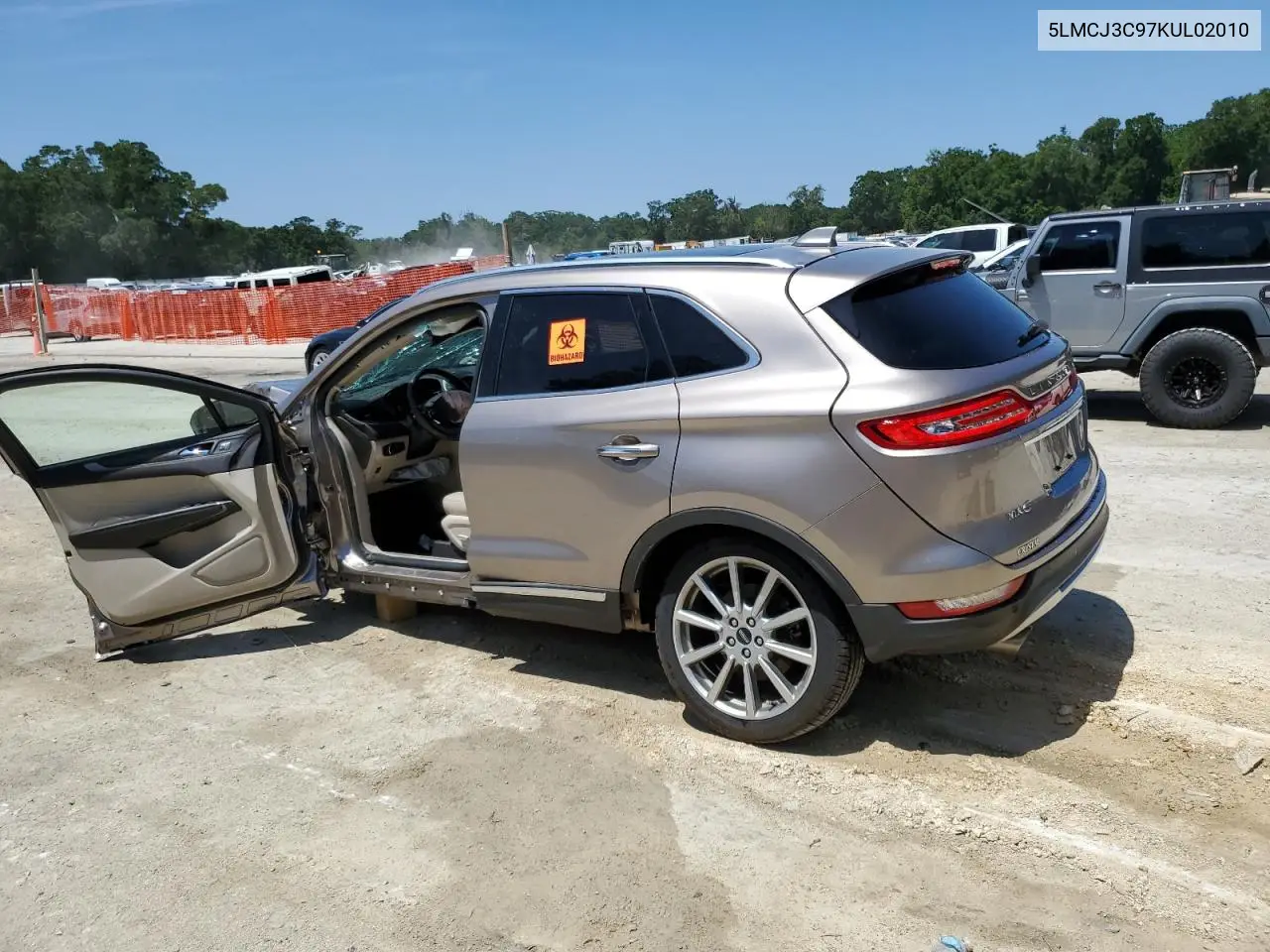 2019 Lincoln Mkc Reserve VIN: 5LMCJ3C97KUL02010 Lot: 57616845