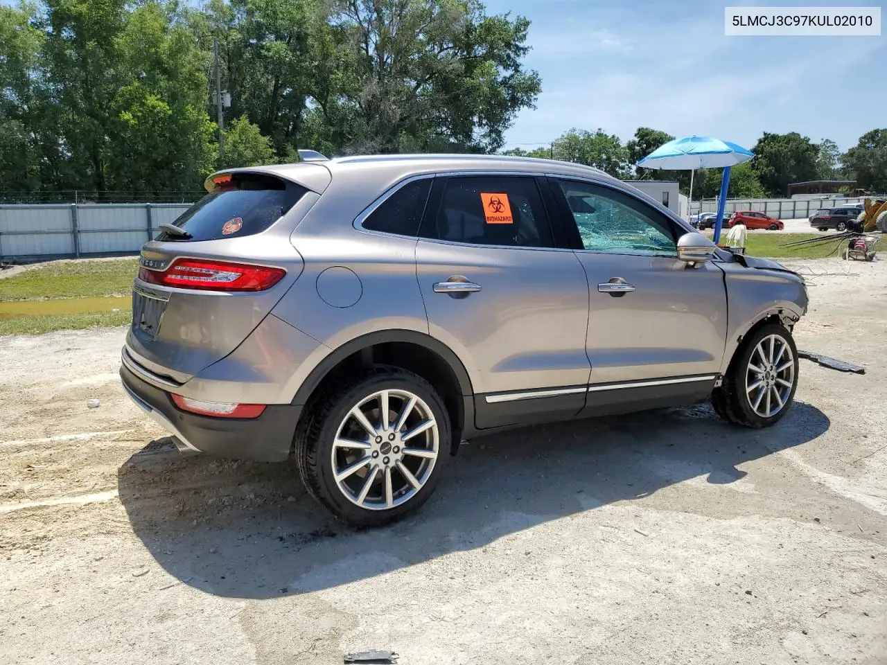 2019 Lincoln Mkc Reserve VIN: 5LMCJ3C97KUL02010 Lot: 57616845