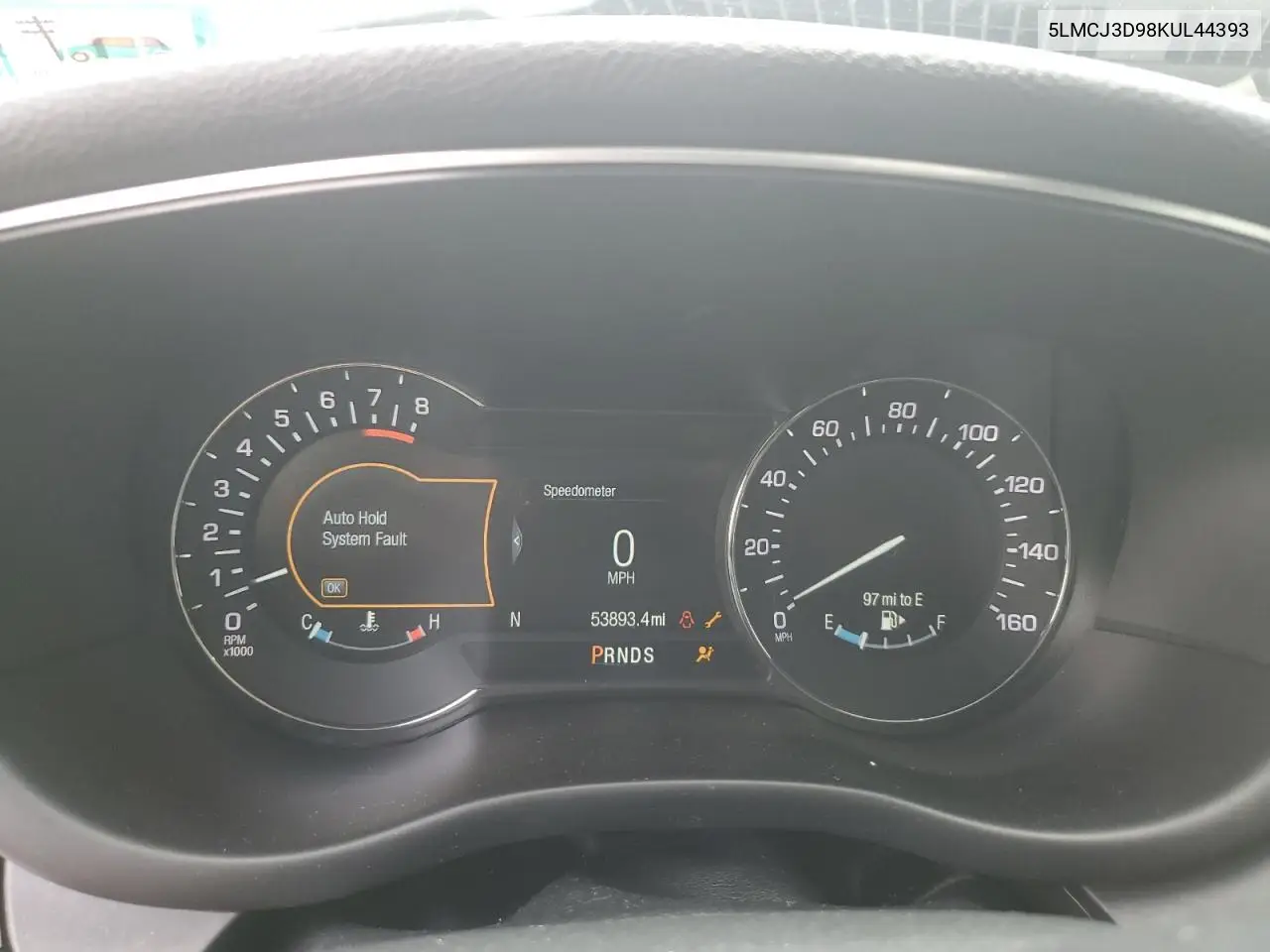 2019 Lincoln Mkc Reserve VIN: 5LMCJ3D98KUL44393 Lot: 60248805