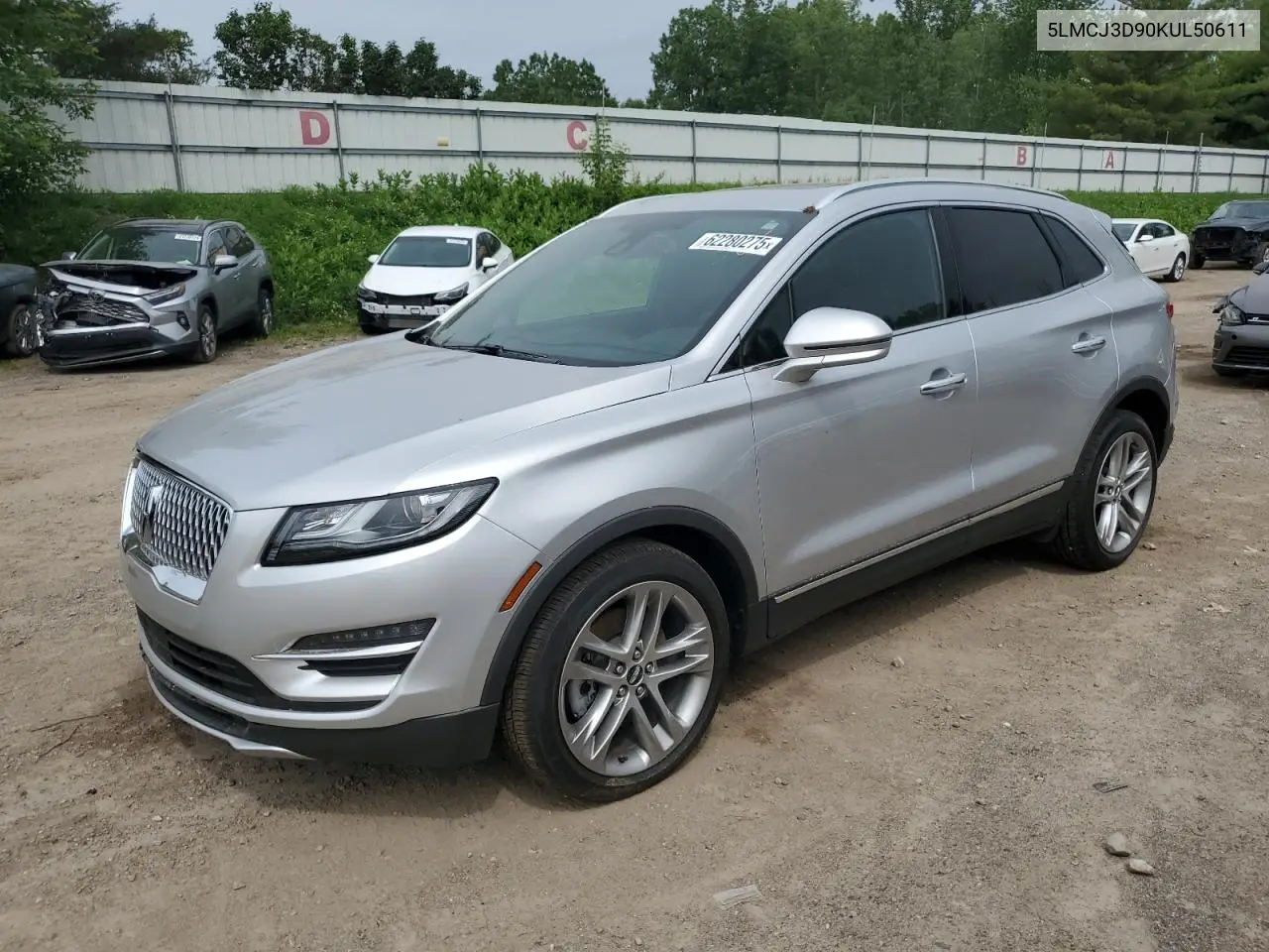2019 Lincoln Mkc Reserve VIN: 5LMCJ3D90KUL50611 Lot: 62280275