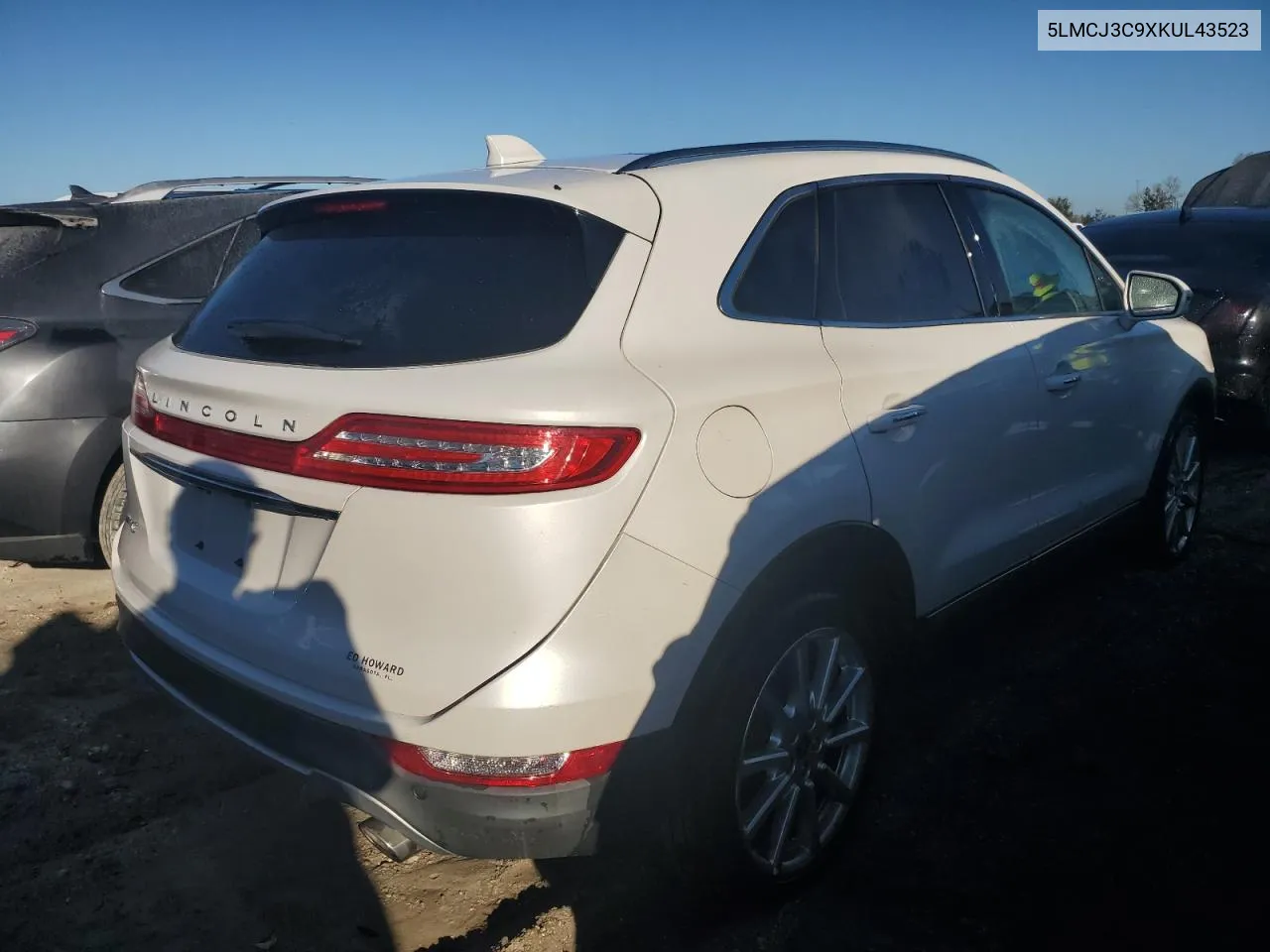 2019 Lincoln Mkc Reserve VIN: 5LMCJ3C9XKUL43523 Lot: 75074434