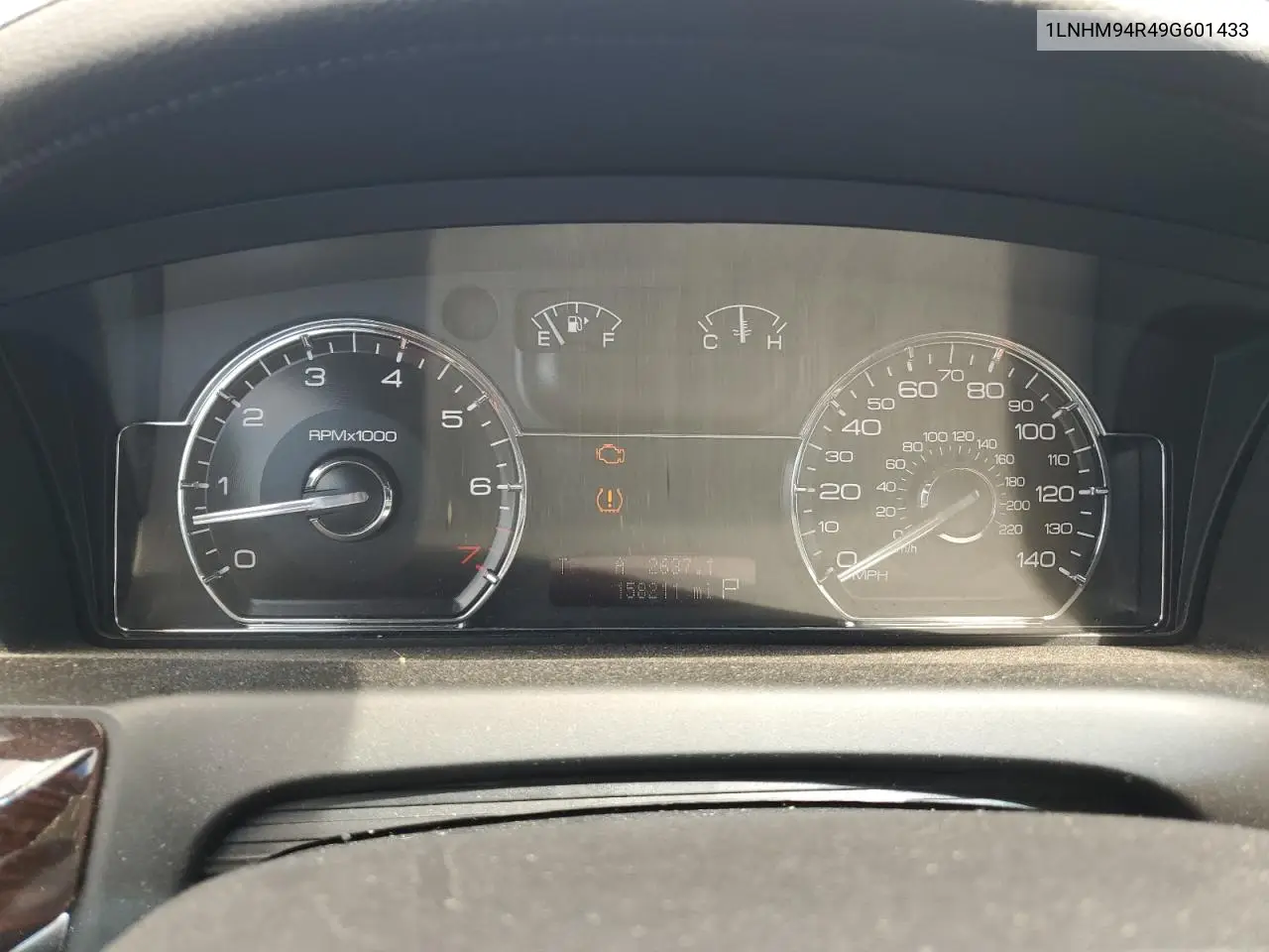 2009 Lincoln Mks VIN: 1LNHM94R49G601433 Lot: 62704855