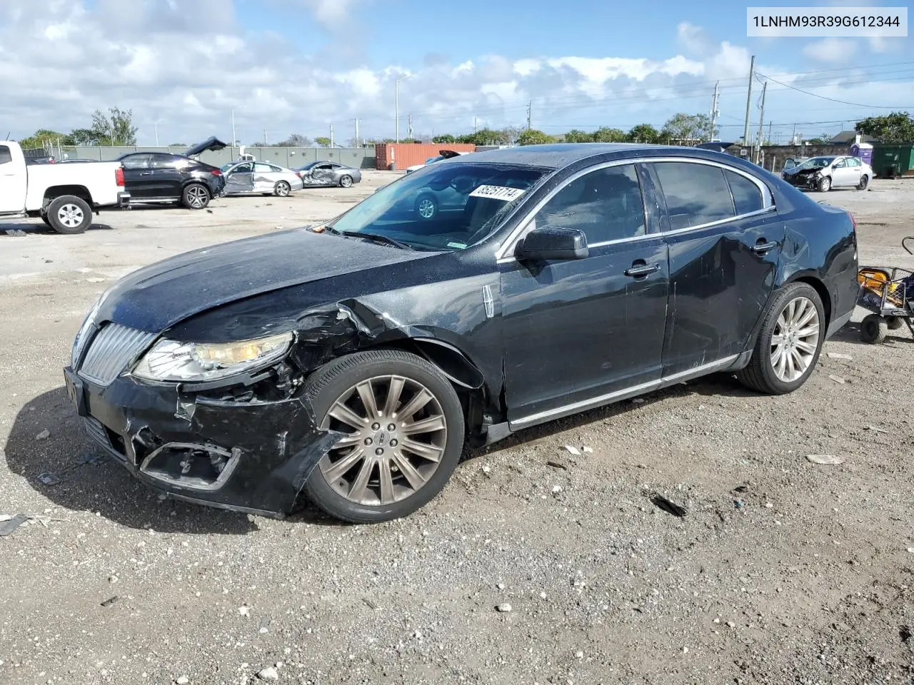 2009 Lincoln Mks VIN: 1LNHM93R39G612344 Lot: 85251714