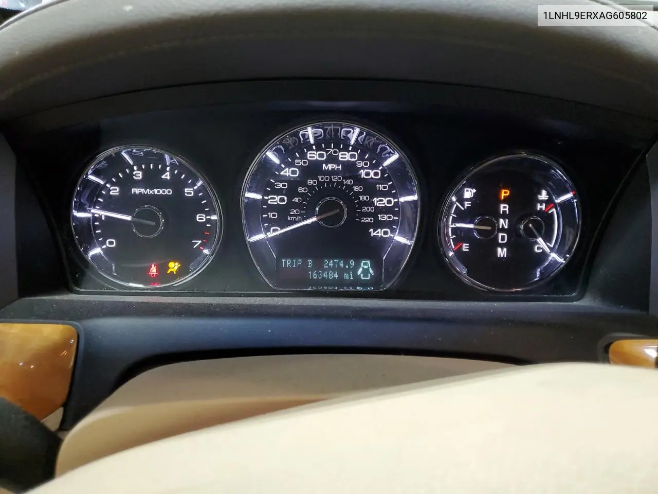 2010 Lincoln Mks VIN: 1LNHL9ERXAG605802 Lot: 62292215