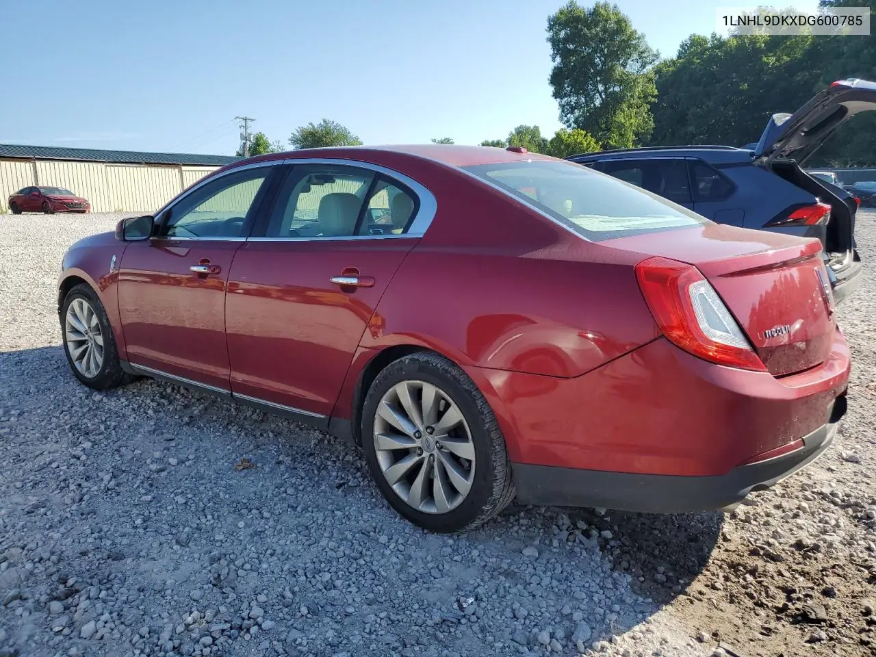 2013 Lincoln Mks VIN: 1LNHL9DKXDG600785 Lot: 63059685