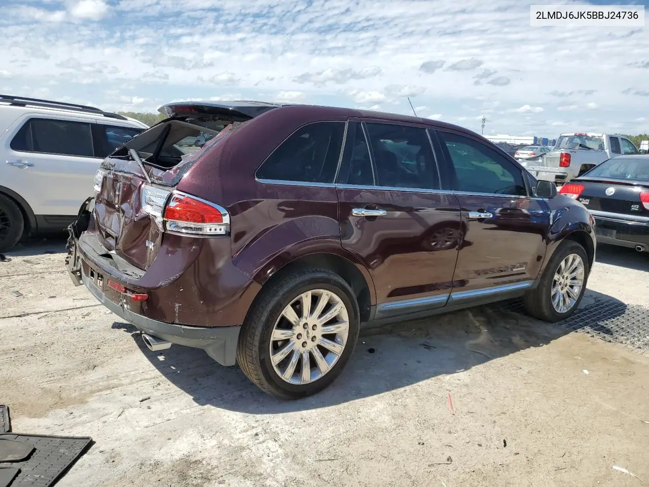 2011 Lincoln Mkx VIN: 2LMDJ6JK5BBJ24736 Lot: 49071725