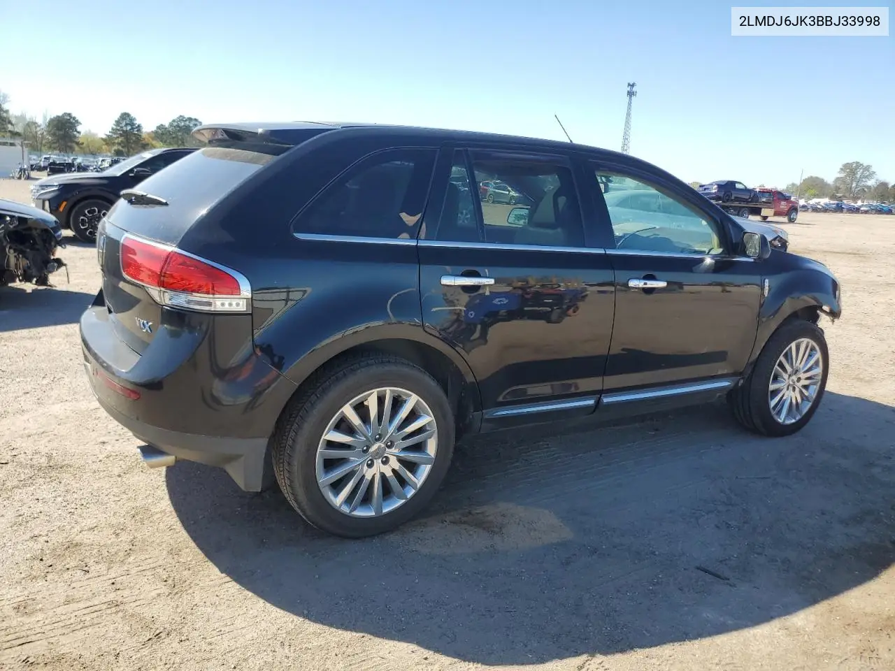 2011 Lincoln Mkx VIN: 2LMDJ6JK3BBJ33998 Lot: 50012105