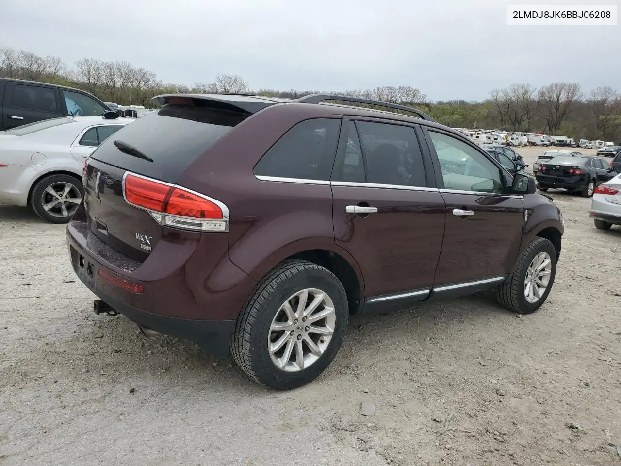 2011 Lincoln Mkx VIN: 2LMDJ8JK6BBJ06208 Lot: 50885965