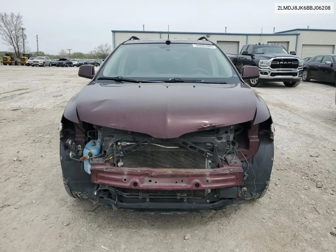 2011 Lincoln Mkx VIN: 2LMDJ8JK6BBJ06208 Lot: 50885965