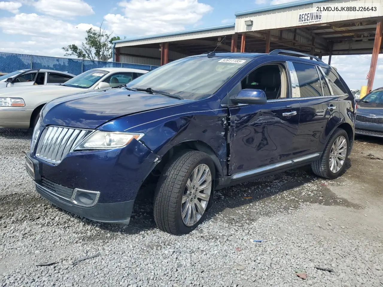 2011 Lincoln Mkx VIN: 2LMDJ6JK8BBJ26643 Lot: 53911185