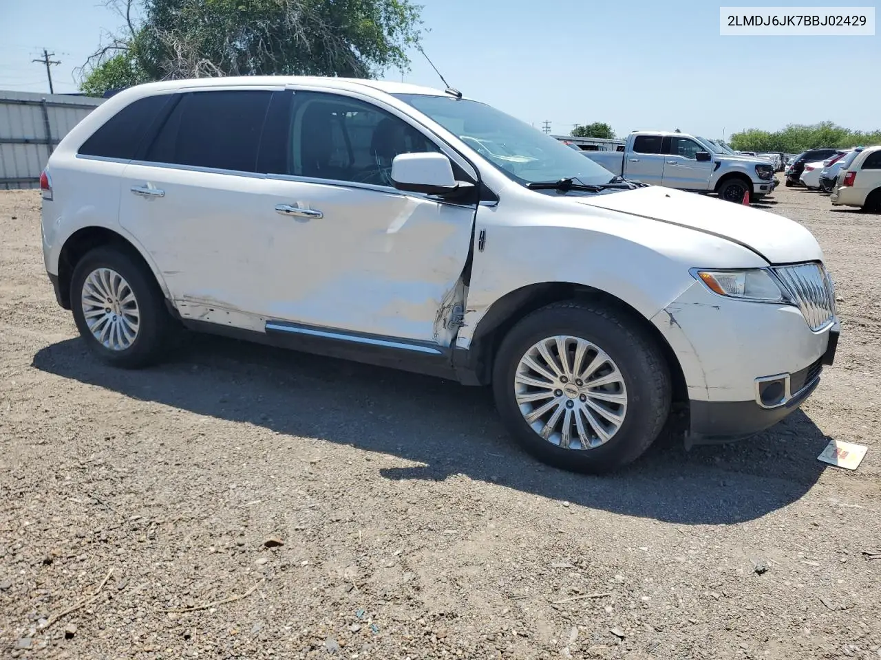 2011 Lincoln Mkx VIN: 2LMDJ6JK7BBJ02429 Lot: 56240025
