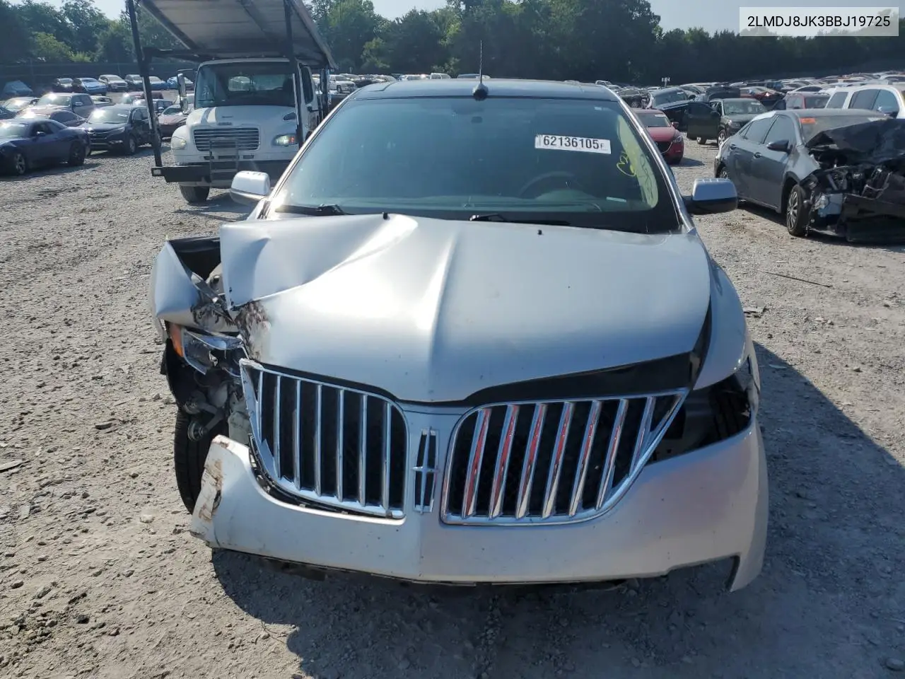2011 Lincoln Mkx VIN: 2LMDJ8JK3BBJ19725 Lot: 62136105