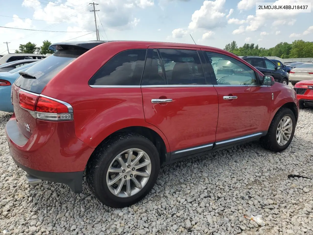 2011 Lincoln Mkx VIN: 2LMDJ8JK4BBJ18437 Lot: 62278605