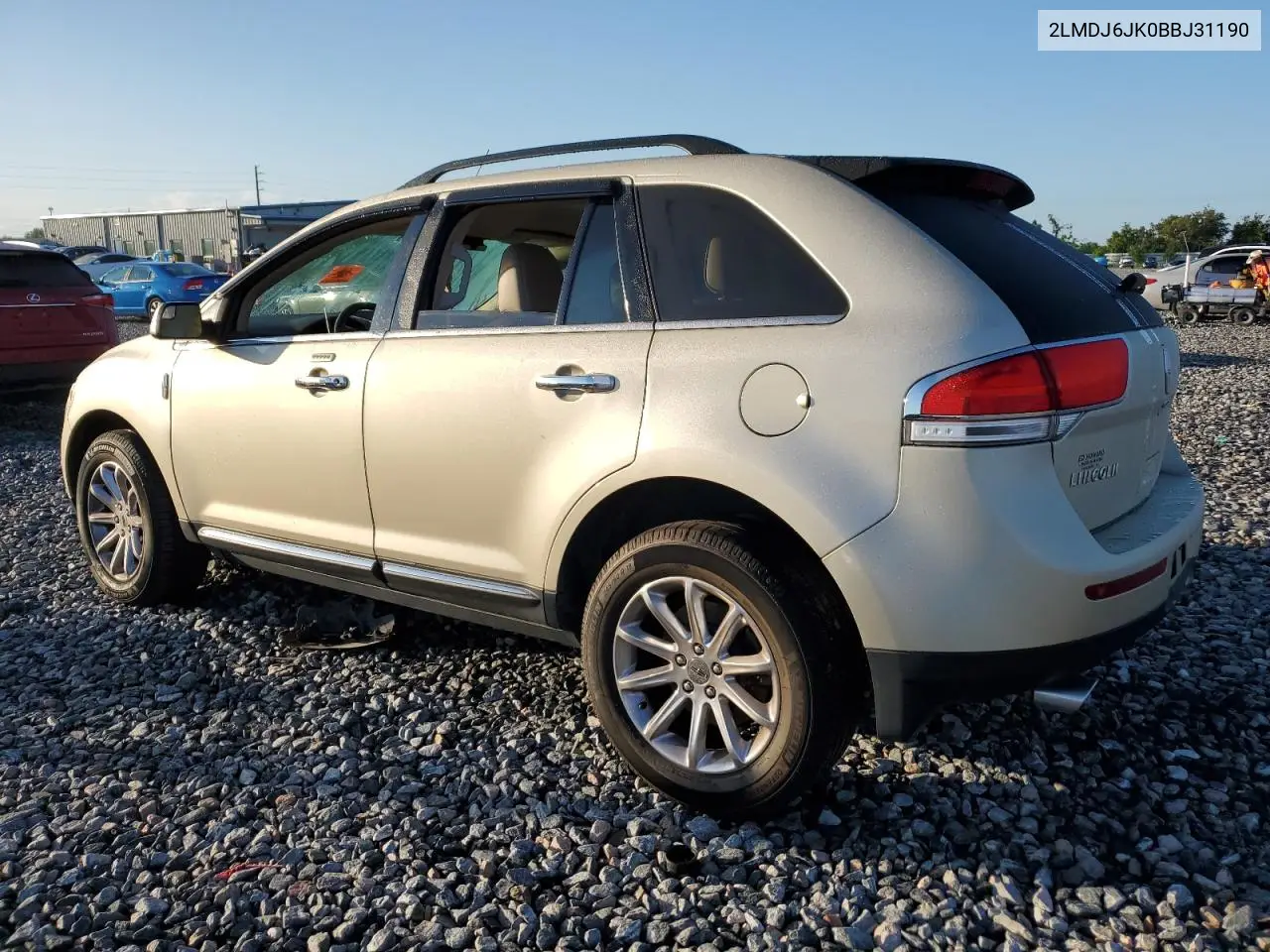 2011 Lincoln Mkx VIN: 2LMDJ6JK0BBJ31190 Lot: 62451605