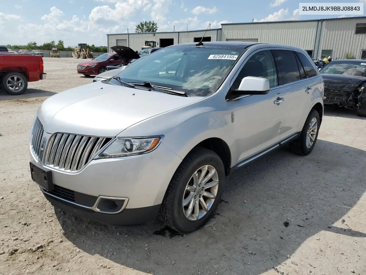 2011 Lincoln Mkx VIN: 2LMDJ8JK9BBJ08843 Lot: 62584155