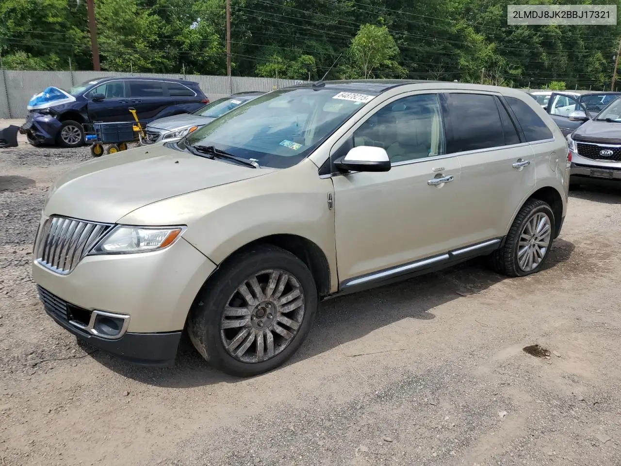 2011 Lincoln Mkx VIN: 2LMDJ8JK2BBJ17321 Lot: 64878215