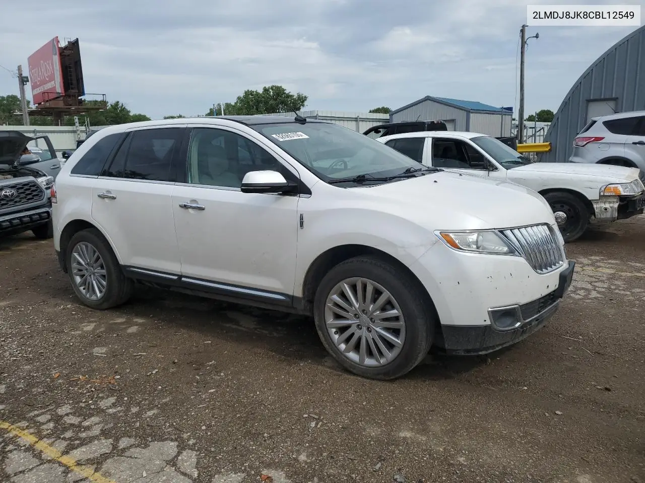2012 Lincoln Mkx VIN: 2LMDJ8JK8CBL12549 Lot: 62665105