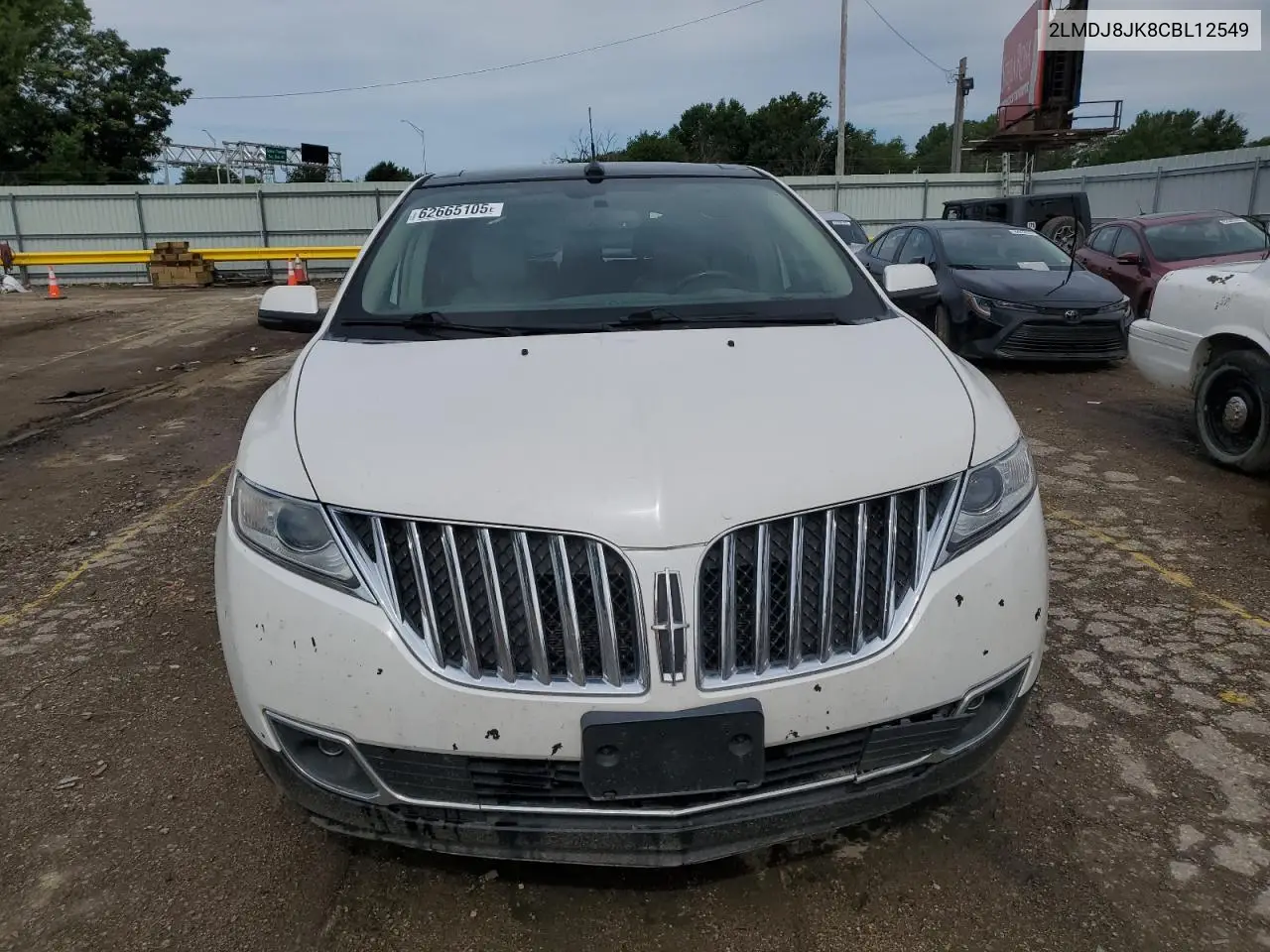 2012 Lincoln Mkx VIN: 2LMDJ8JK8CBL12549 Lot: 62665105