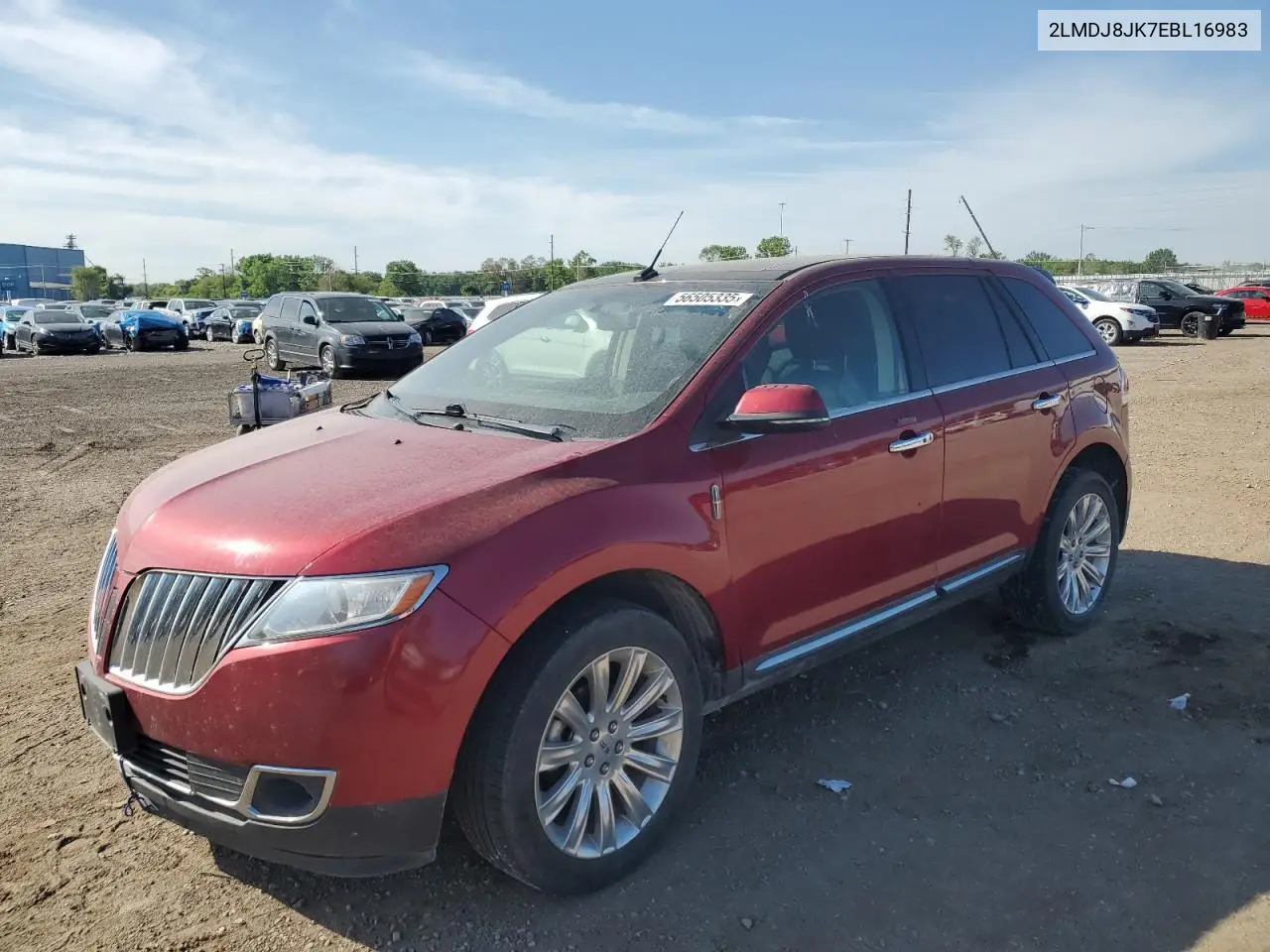 2014 Lincoln Mkx VIN: 2LMDJ8JK7EBL16983 Lot: 56505335