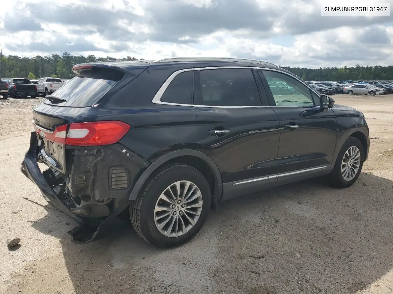 2016 Lincoln Mkx Select VIN: 2LMPJ8KR2GBL31967 Lot: 51446515