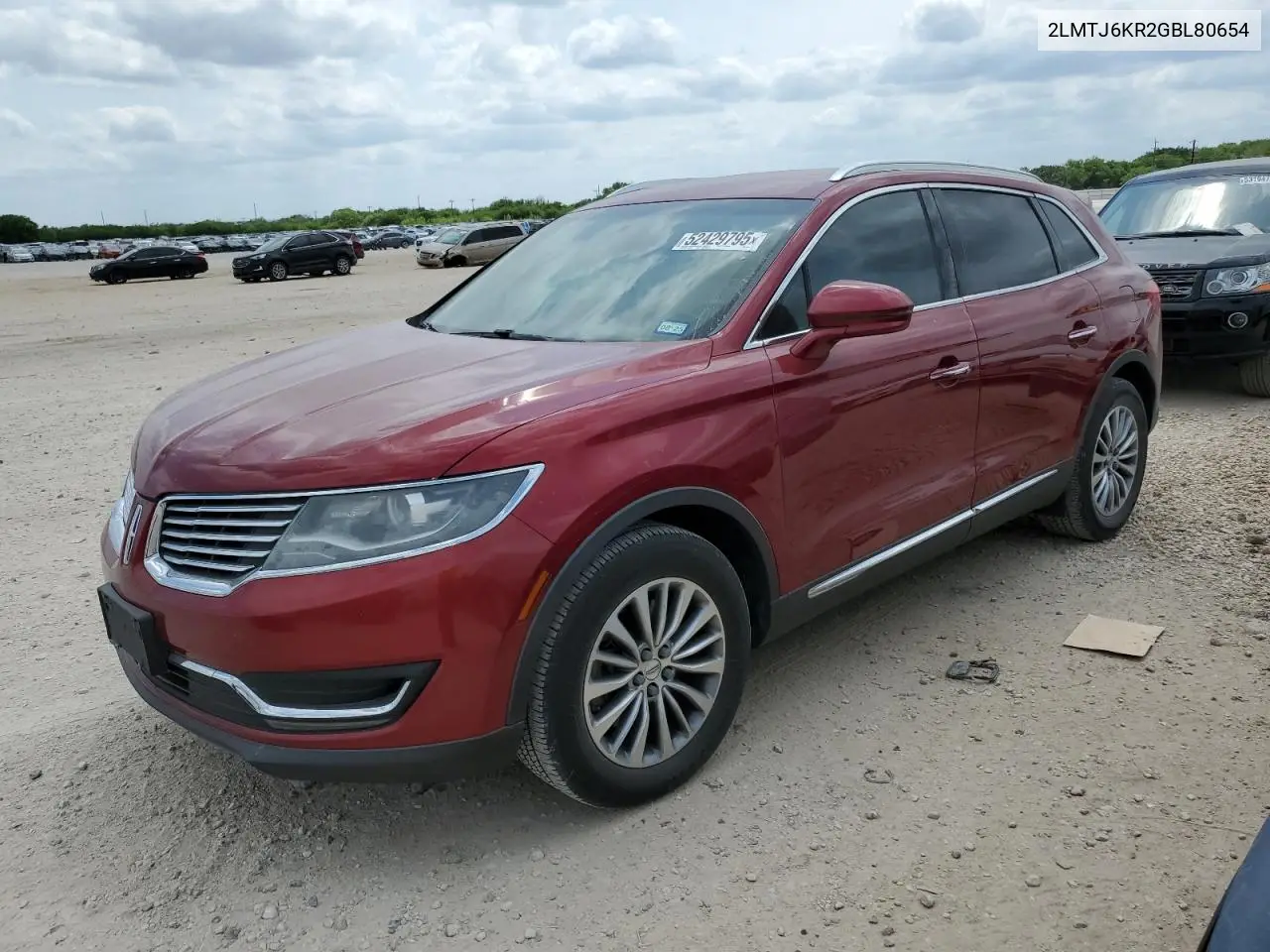 2016 Lincoln Mkx Select VIN: 2LMTJ6KR2GBL80654 Lot: 52429795
