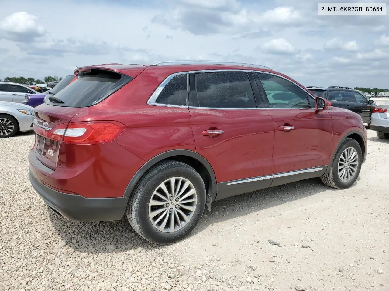 2016 Lincoln Mkx Select VIN: 2LMTJ6KR2GBL80654 Lot: 52429795