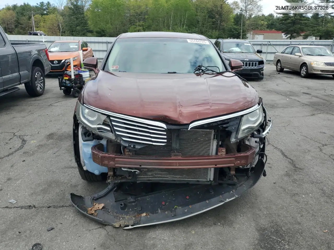 2016 Lincoln Mkx Select VIN: 2LMTJ6KR5GBL37328 Lot: 55744725