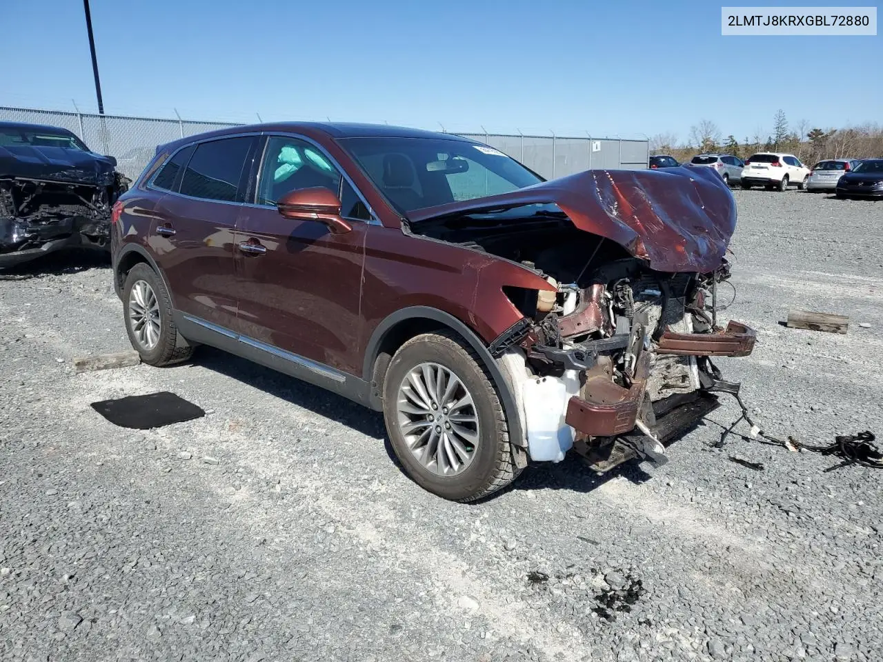 2016 Lincoln Mkx Select VIN: 2LMTJ8KRXGBL72880 Lot: 56479595