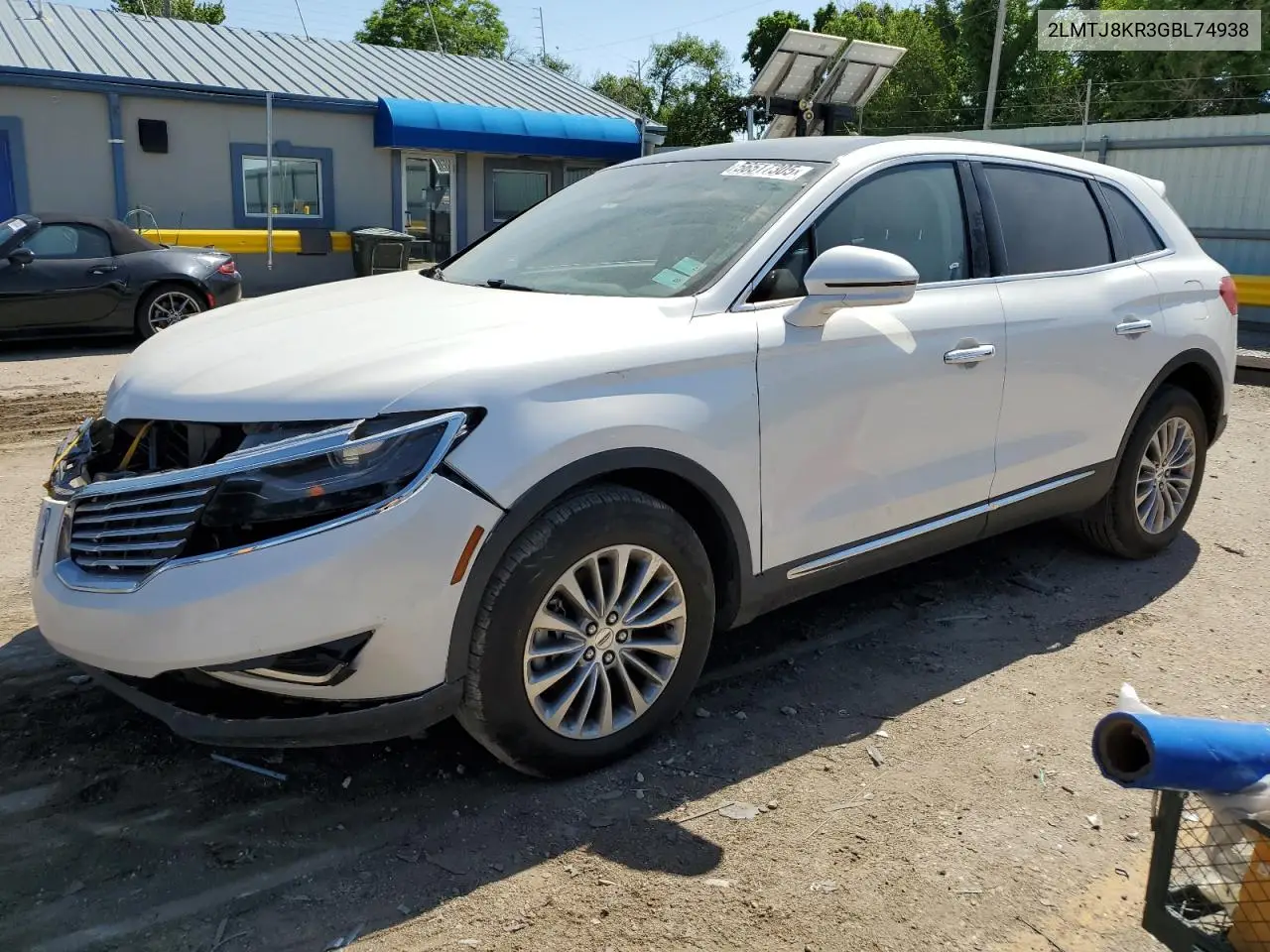2016 Lincoln Mkx Select VIN: 2LMTJ8KR3GBL74938 Lot: 56517305