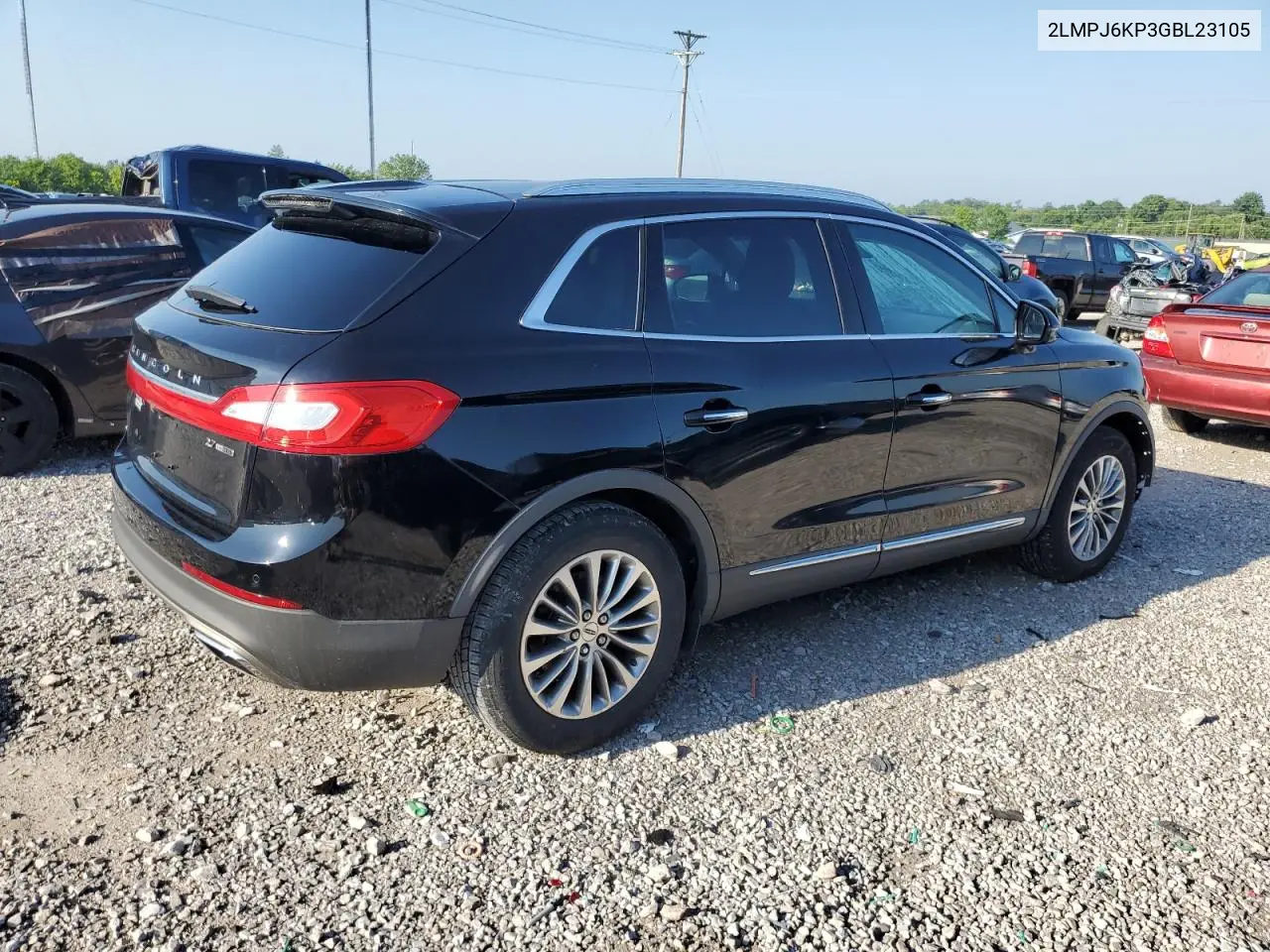 2016 Lincoln Mkx Select VIN: 2LMPJ6KP3GBL23105 Lot: 61397665