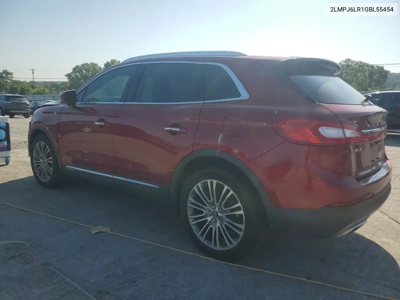 2016 Lincoln Mkx Reserve VIN: 2LMPJ6LR1GBL55454 Lot: 61986595