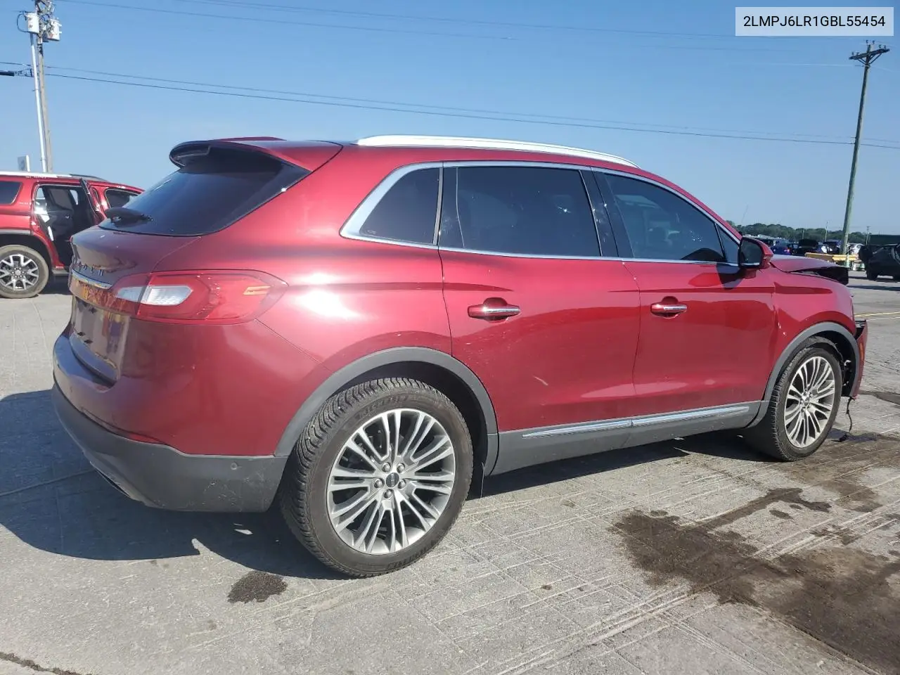 2016 Lincoln Mkx Reserve VIN: 2LMPJ6LR1GBL55454 Lot: 61986595