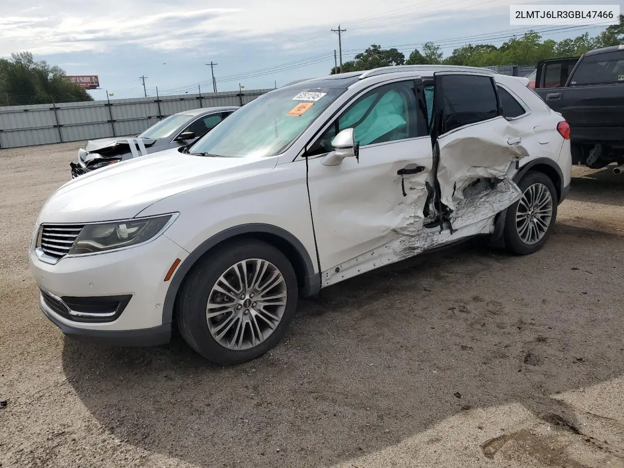 2016 Lincoln Mkx Reserve VIN: 2LMTJ6LR3GBL47466 Lot: 62511245