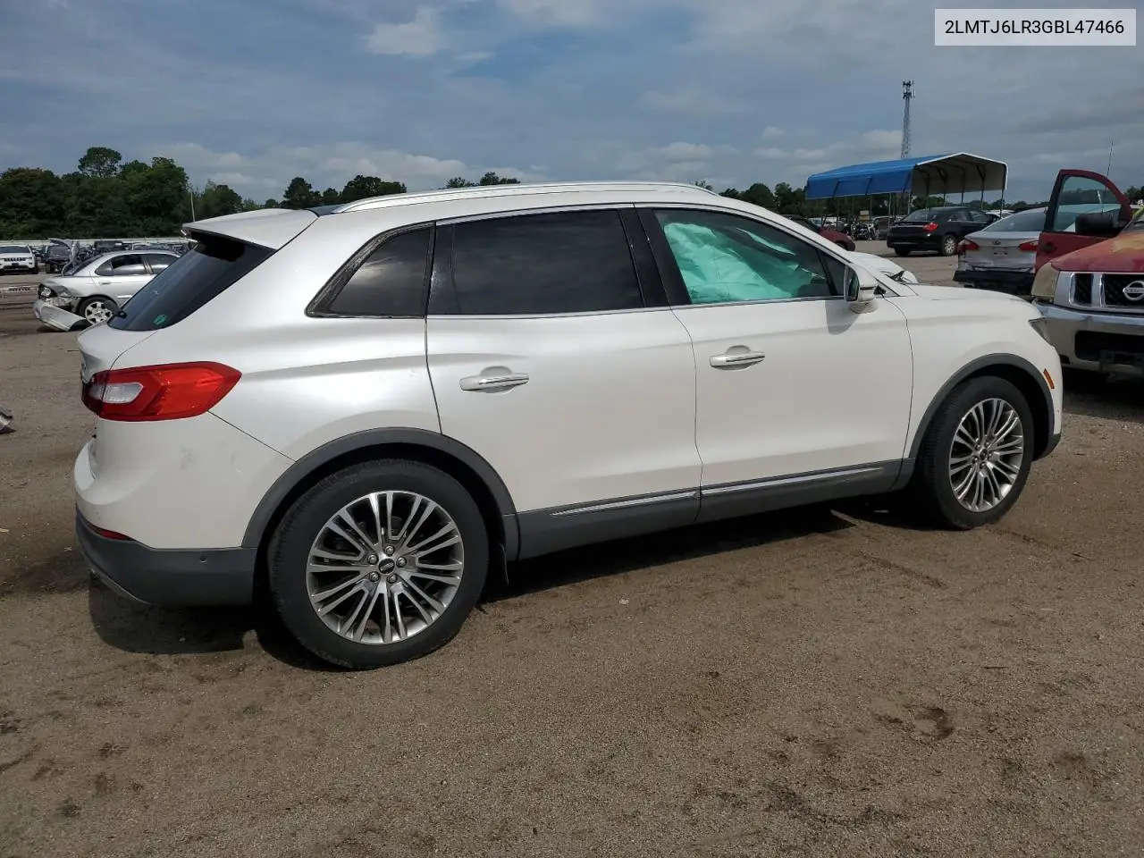 2016 Lincoln Mkx Reserve VIN: 2LMTJ6LR3GBL47466 Lot: 62511245