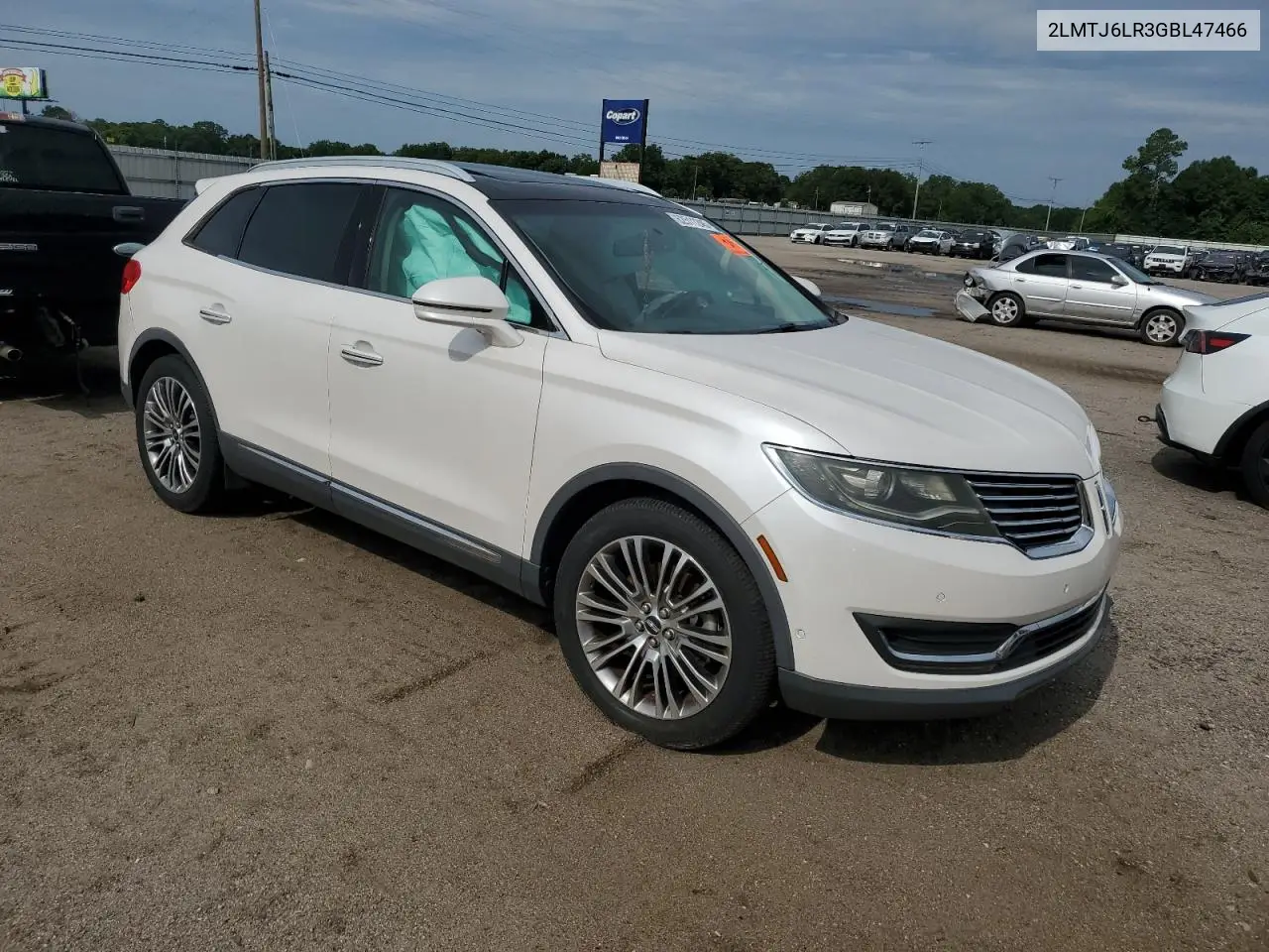 2016 Lincoln Mkx Reserve VIN: 2LMTJ6LR3GBL47466 Lot: 62511245