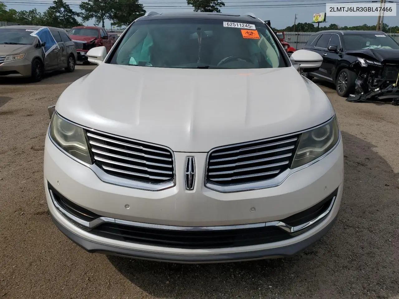 2016 Lincoln Mkx Reserve VIN: 2LMTJ6LR3GBL47466 Lot: 62511245