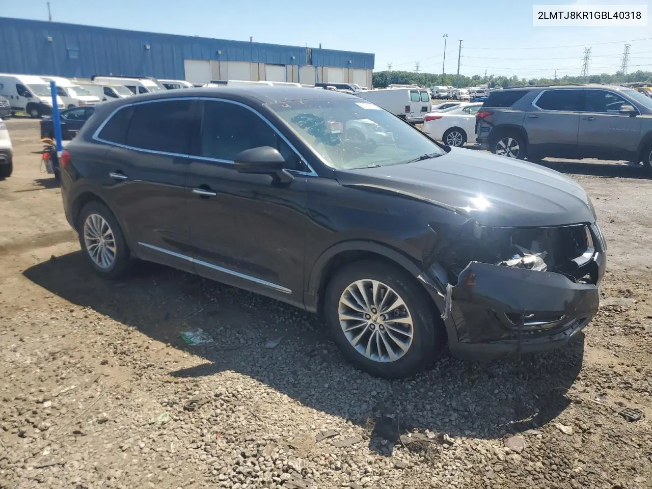 2016 Lincoln Mkx Select VIN: 2LMTJ8KR1GBL40318 Lot: 65874695