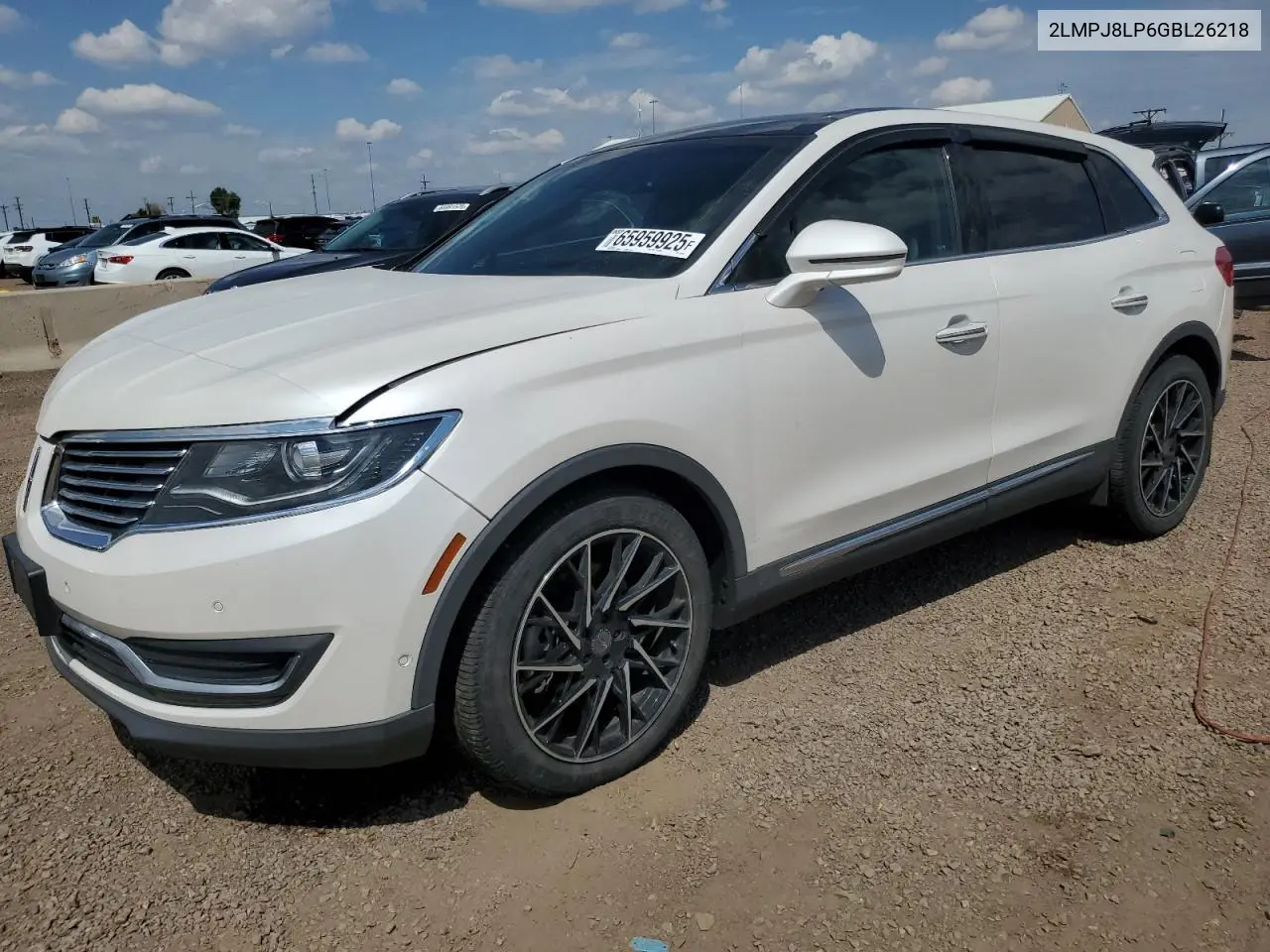 2016 Lincoln Mkx Reserve VIN: 2LMPJ8LP6GBL26218 Lot: 65959925