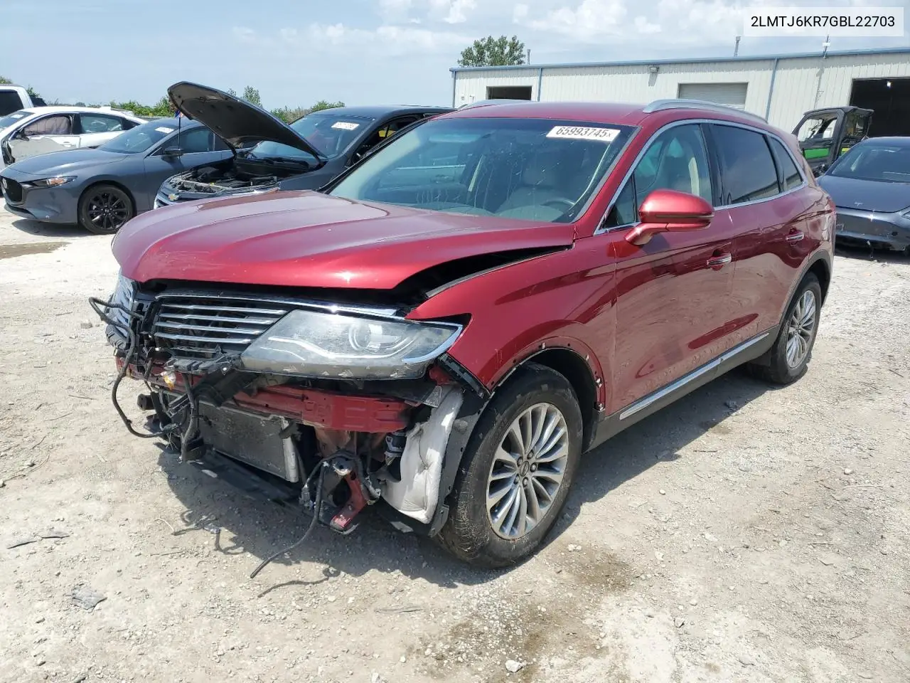 2016 Lincoln Mkx Select VIN: 2LMTJ6KR7GBL22703 Lot: 65993745