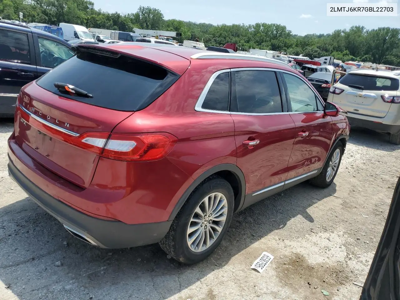 2016 Lincoln Mkx Select VIN: 2LMTJ6KR7GBL22703 Lot: 65993745