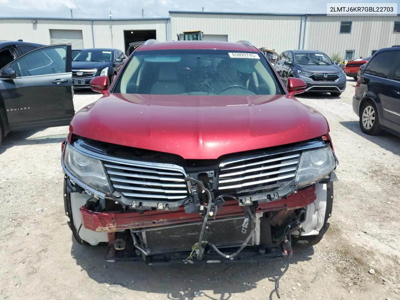 2016 Lincoln Mkx Select VIN: 2LMTJ6KR7GBL22703 Lot: 65993745