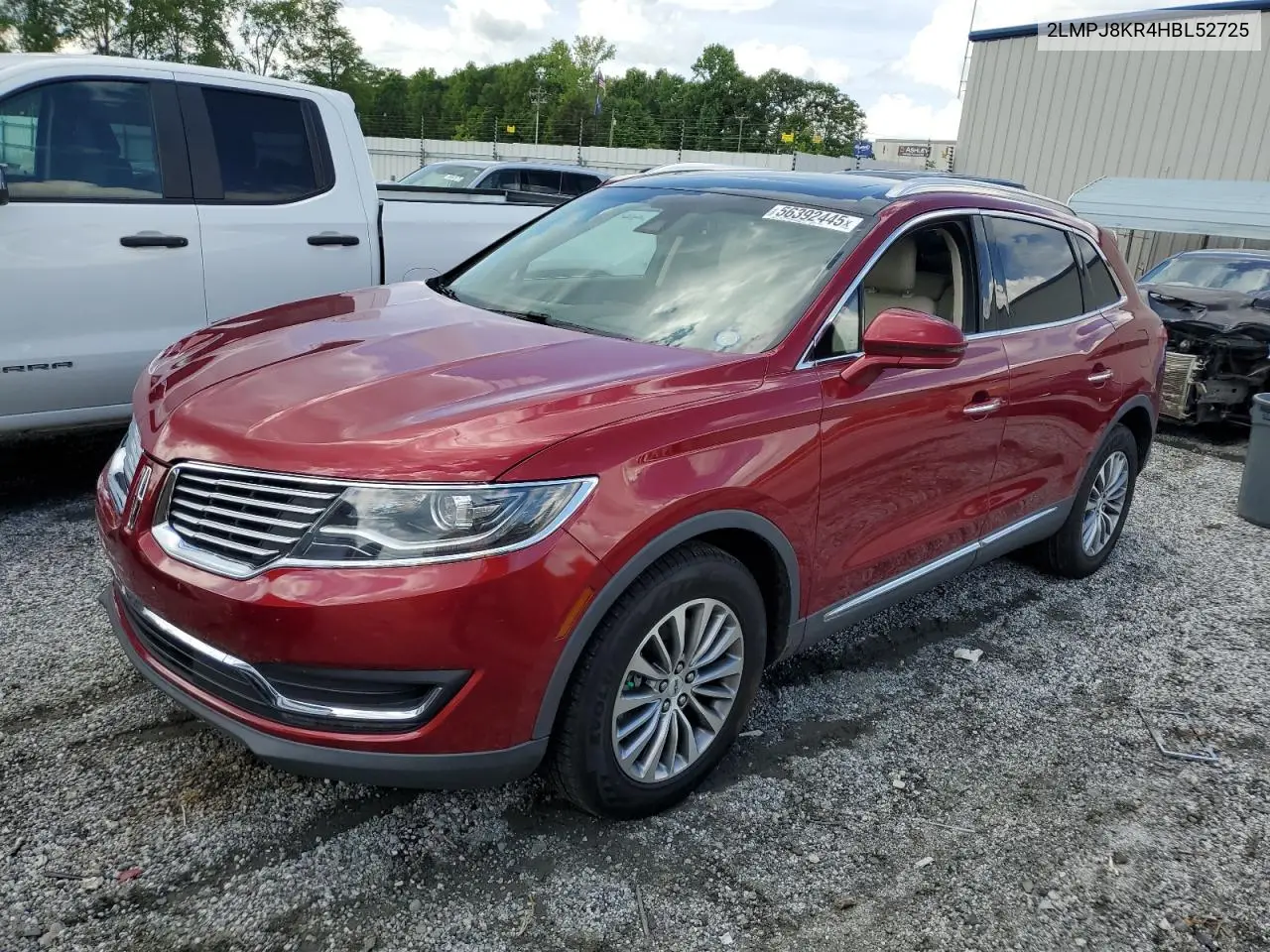 2017 Lincoln Mkx Select VIN: 2LMPJ8KR4HBL52725 Lot: 56392445